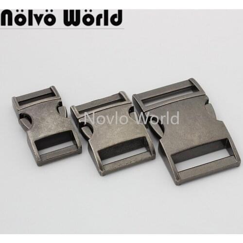 10-50pcs old silver 3 sizes 16 20 26mm inner school bags strapping adjusted insert buckles slider buckle bag accessories