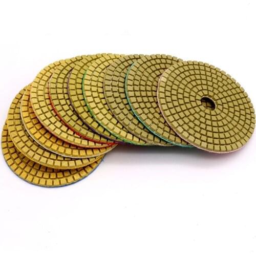 3'' 4'' Wet Diamond Polishing Pads 80/100mm Discs Granite Marble Concrete Stone 5PCS