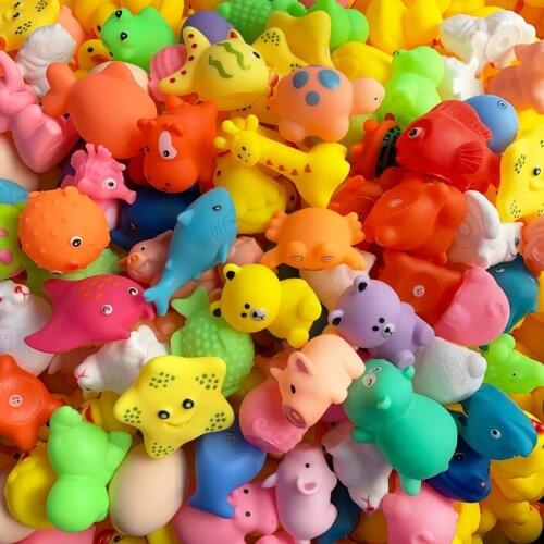 5Pcs/set Cute Baby Kids Rubber Ducks Animals Bath Toy Water Fun Game Playing Newborn Boys Girls Shower Toy