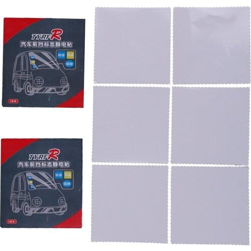 6 Pcs/lot Car Electrostatic Paste Film Windshield Patch Inspection License Pass