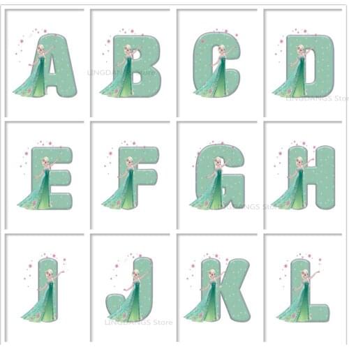 Personalized Custom Name 26 Initials 5d Diy Diamond Painting Disney Princess Aisha Cartoon Diamond Mosaic Cross Stitch Art Decor