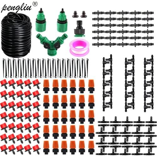 10-60m Automatic Micro Drip Irrigation System Garden Irrigation Spray Self Watering Kits for Potted Lawn Garden Greenhouse