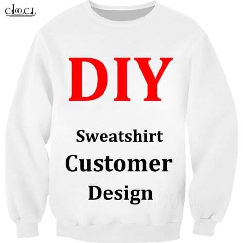 DIY Customized Design Harajuku Sweatshirt Men Women DIY 3D Printed Anime/Animal/Star Clothing Casual Sport Streetwear Pullover