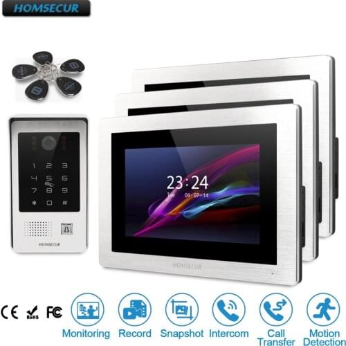 HOMSECUR 7" Wired Video&Audio Smart Doorbell+Voice Message for Home Security BC091 +BM714-S