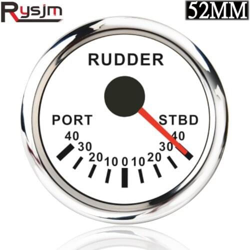 52mm Rudder Angle Indicator Gauge Meter 0-190ohm Sail Boat rudder angle indicator With Mating Sensor Red Backlight 12V 24V