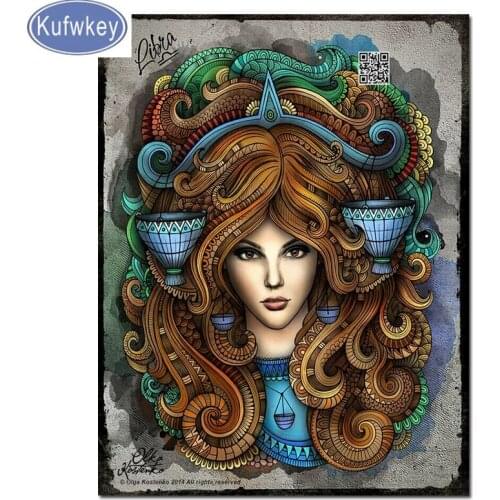 Square drill full Mosaic rhinestones fantasy art3D Diy diamond painting abstract lady picture DIY Diamond Embroidery girl
