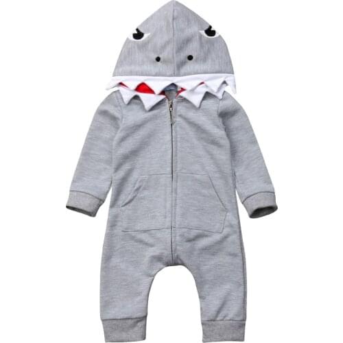 Cute 3D Cartoon Romper Jumpsuit Winter Hooded Playsuit Costume For Boy Girl Baby Size 0-24M
