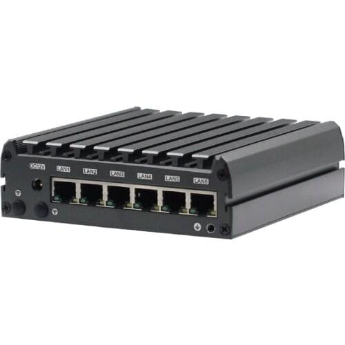 6 LAN Mini PC Fanless industrial J1800 J1900 E3845 processor computer nano fanless pc
