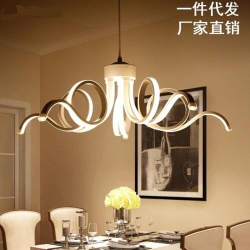 Fashion acrylic indoor lighting atmosphere restaurant lighting circular petal creative personality Chandelier