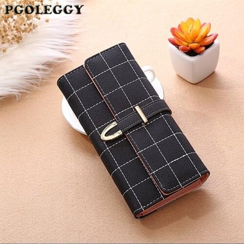 Fashion Wallet long Zipper Multi Card Position Coin Scrub Purse Ladies Wallet Card Holder Leather Women Purse Handbag