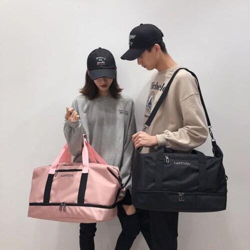 Nylon Travel Tote Womens large-capacity mobile travel bag Shoes sports fitness bag Mens shoulder travel bag duffel bag