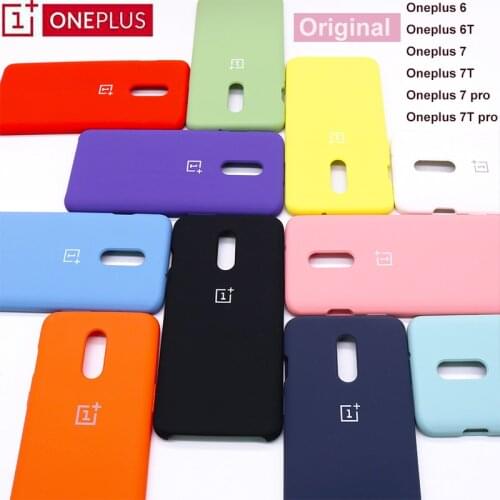 Oneplus 7 7T Pro official Liquid Silicone TPU Protective Case Oneplus 6 6T Official Silicone Full Protective Phone Cover Case
