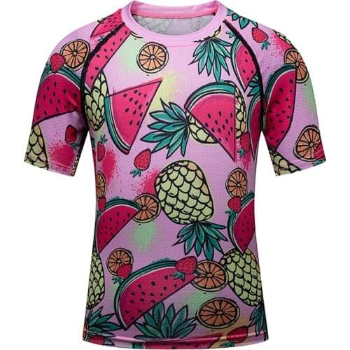 Custom Anime Cool Design Short Sleeve Full Sublimation Polyester and Spandex Shirts