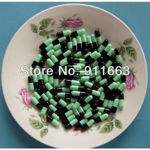 4# 5,000pcs vacant capsules! black-mint green colored capsules,gelatin capsules sizes 4(joined or seperated capsules available!)