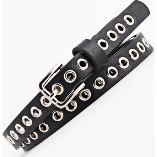 New Arrival Women Waist Belt Hollow Rivets PU Leather Strap for Womens Slim Waistband Female Ladies Apparel Accessories Hot