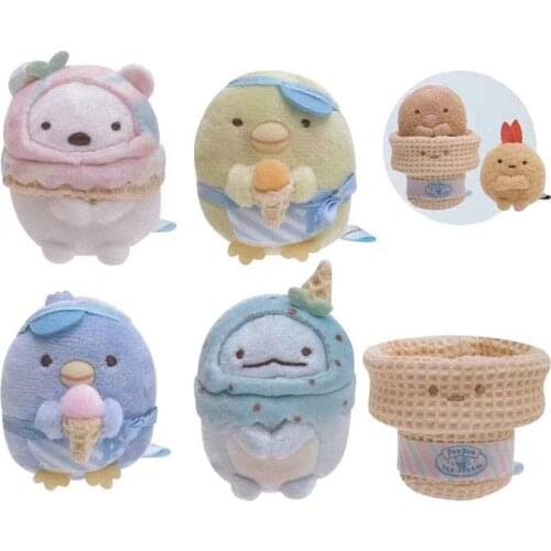San-X Sumikko Gurashi Japanese Anime Toys Icecream Model Corner Bio Handheld Soft Stuffed Plush Animal Toy For Girls Gifts