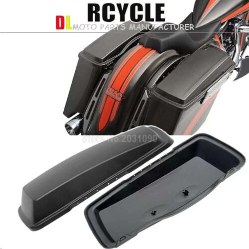 ABS Saddlebag Lid Upper Covers For Harley 1994-2012 Road King Softail Glide Ultra