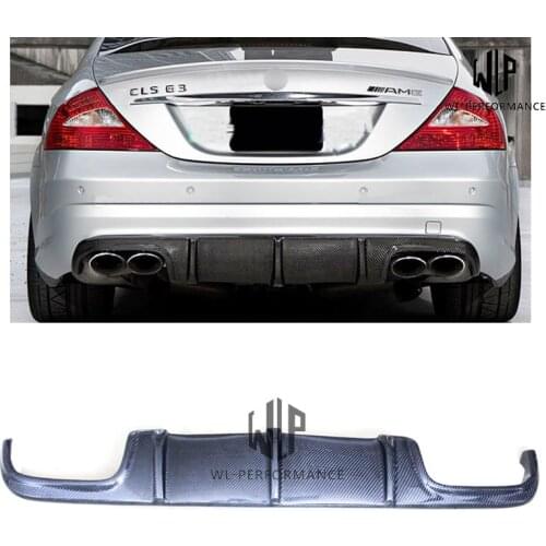 W219 High Quality Carbon Fiber Rear Lip Diffuser Car Styling For Mercedes-Benz CLS Class W219 AMG Car Body Kit 2004-2011