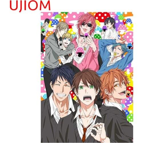 UJIOM Yarichin Beach Club Funny Home Office Bathroom Mural Art Bedroom Accessories Bathroom Wall Stickers Room Decor Decal