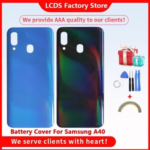 Battery Back Cover For Samsung A40 Battery Cover Back Case For Samsung A40 Back Cover Housing + Cameca Lens