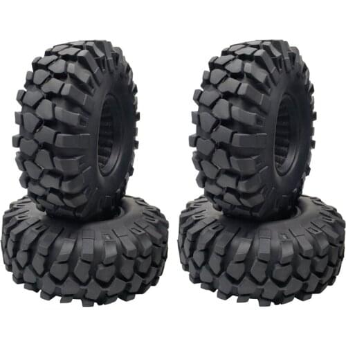 4PCS 1.9 inch Rubber Tyre 1.9 Wheel Tires 108X40MM for 1/10 RC Crawler Traxxas TRX4 Axial SCX10 III AXI03007 90046