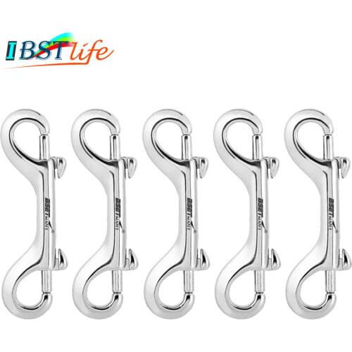 5PCS SS 316 Scuba Diving Clips Double Ended Bolt Snap Hook BCD Chioce Snap Bolt kit Quick Draw Pet Chains Trigger Boat