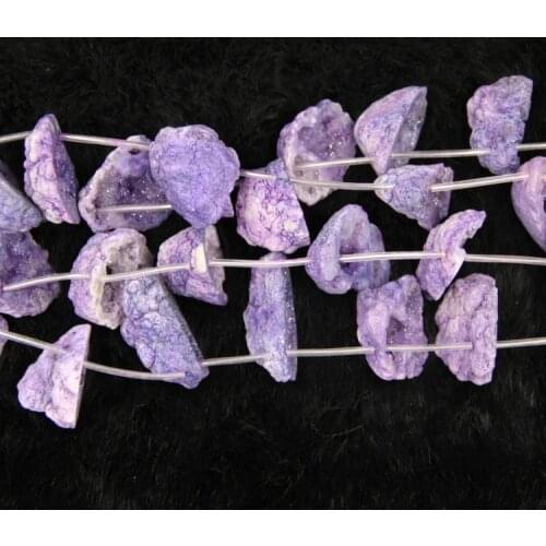 50mm*10pcs Purple Druzy Crystal Geode Hole Pendant Unique Quartz Druzy Drusy Pendant Quartz Necklace Bead Crystal Geode Necklace