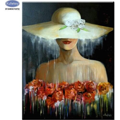 5d diamond painting rose girl Diamond embroidery full square diamond Pictures crystals Diamond mosaic pattern diy hobby foamiran