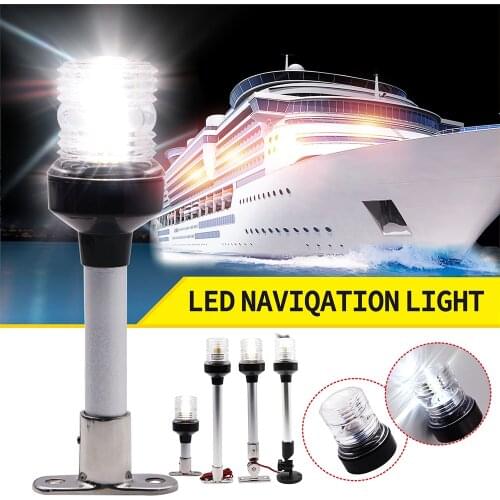 6inch/12inch Marine Boat Yacht Navigation Light All Round 360 Degree Waterproof LED Anchor Light Boat Accessories Marine 12-24V