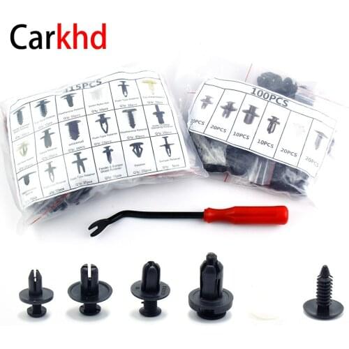 Car Fastener Clips Mixed Auto Fasteners Door Trim Panel Bumper Rivet Retainer Push Engine Cover Fender Universal Kit 100/350Pcs