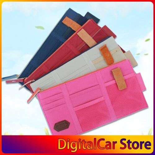 Car multi-function storage bag card bag phone bag paper clip card holder