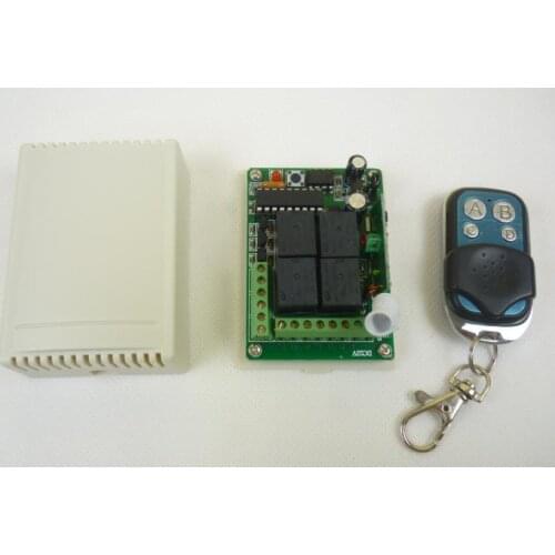 DC 12 V 10A RF wireless remote control Radio Controllers/Switch 1 Receiver&1 Transmitter Learning code output way adjustable