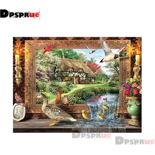 Dpsprue Full Square/Round Diamond Painting Cross Stitch Animal duck Diamond 3D Embroidery DIY 5D Moasic Christmas Gift