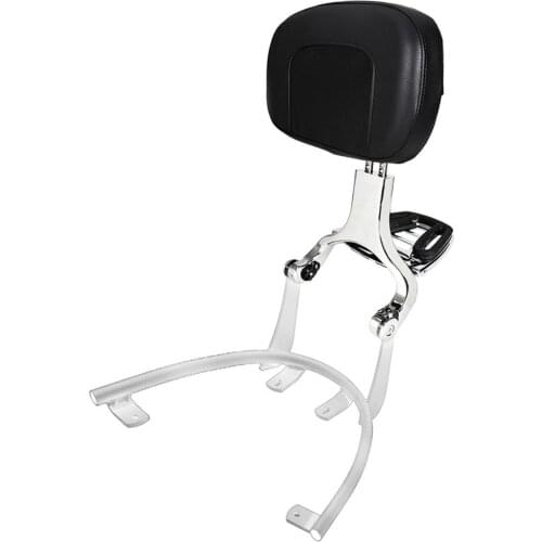 Chrome Fixed Mount&Multi Purpose Adjustable Driver Passenger Backrest For Django QP150T-C Models