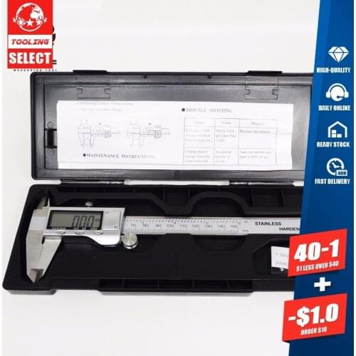 FGHGF 0-6 Inches Tool Vernier Caliper Pachymeter Stainless Electronic Digital Precision Metric Schuifmaat Dijital Kumpas