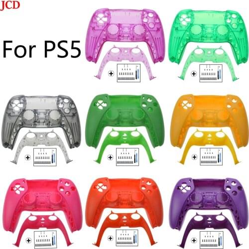 JCD Piezas De Repuesto De Carcasa Completa párr Sony PS5-Mando De Consola De Tira Decorativa Funda And Screws & Tools