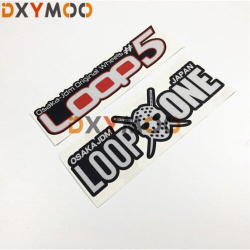 JDM GTA AR86 Car Stickers Japan Osak Loop One Mask Man Motorcross Helmet Vinyl Decals 18.5cm