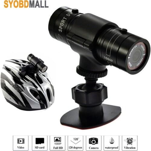 F9 Camera Full HD1080p Mountain Bike Bicycle Motorcycle Helmet Sports Camera P9 Waterproof Action DV Flashlight Driving Recorder