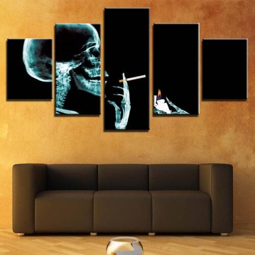 Canvas Painting 5 Pieces skull terror Posters Modern Home Wall Decor Canvas Art HD Print Wall Pictures For Child Bedroom
