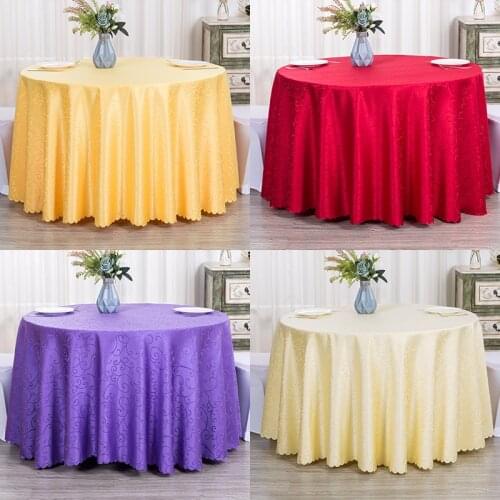 Round Jacquard Tablecloth Table Overlays Wedding Decoration Banquet Birthday Home Dining Decor Table Cover Hotel Table Cloth