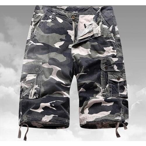 40%HOTMen Summer Shorts Camouflage Multi Pockets Cargo Shorts Fifth Pants for Outdoor Sports