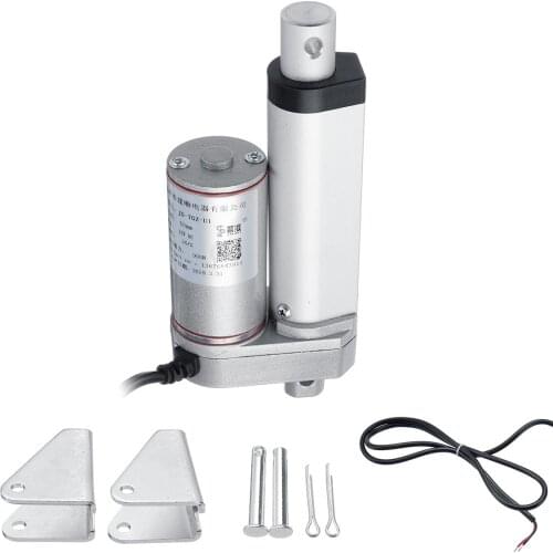 Metal Linear Actuator DC 12V Electric Linear Motor with Brackets Window Opener Stroke 50mm 100mm 200mm 300mm 400mm 500mm