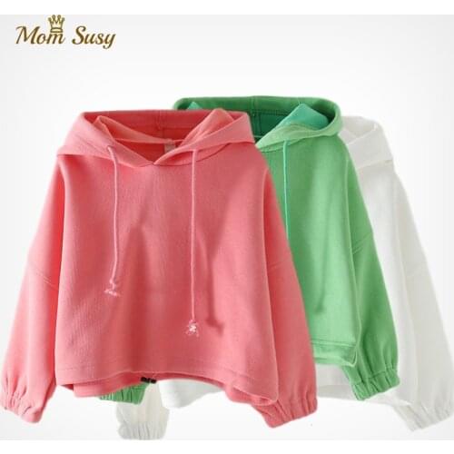 Fashion Baby Boy Girl Hoodie Short Bottom Tight Pink White Green Infant Toddler Kids Sweatshirt Top Solid Hooded Clothes 1-8Y