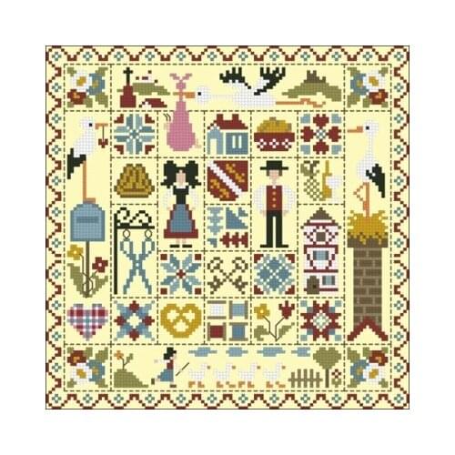 FT57 Patchworker Counted Cross Stitch 11CT 14CT 18CT Cross Stitch Kits Embroidery Needlework Sets