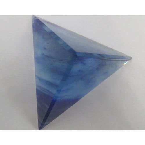2019 New BEST !!! Tetrahedron Pyramid 4 Faces 6 Edges 6cm Tetrahedron Crystal Pyramid / Red Blue Smelt Quartz Crystal Pyramid