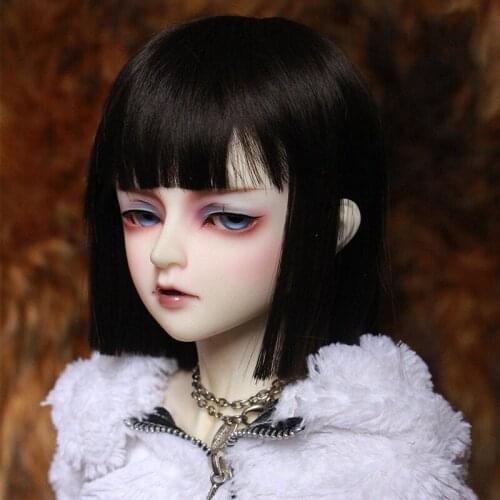 1/6 1/4 1/3 SD BJD Wig for Dolls Accesories,Straight Wig with Lovely Bangs Short Doll Hair Wigs for Boy Girl Dolls