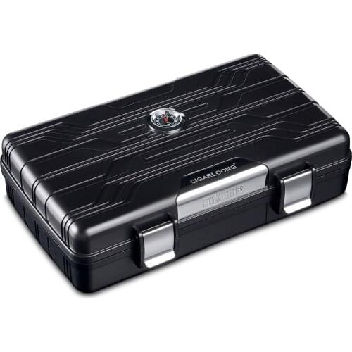 Cigar box moisturizing portable waterproof humidly cigar scissors set cigar case with cigar cutter 10 CH-3001A