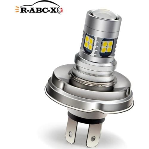 RUIANDSION 1Pcs P45T H4 LED Replacement Bulb 6-30V 6V 12V 3030SMD Car Truck Healight Motorcycle Tractor Fog Lamp 6000K 800Lm