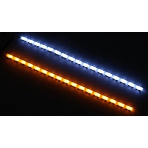 SANVI Car Rear-End Collision Strip Flexible Led Strobe Tail Box Atmosphere Light LED tear eye drl crystal led flowing drl