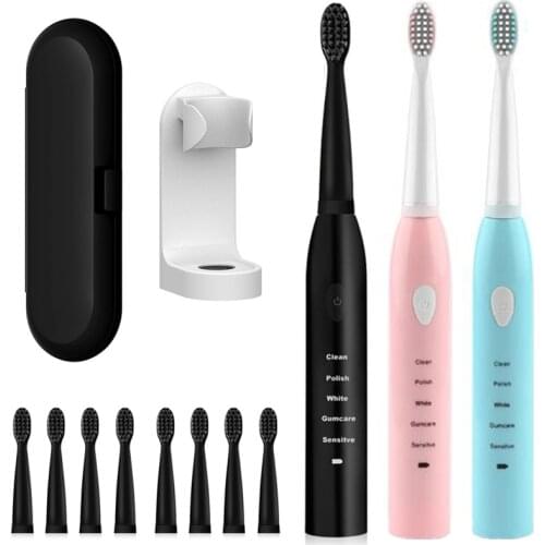 Ultrasonic Sonic Electric Toothbrush Rechargeable Tooth Brushes Washable Electronic Whitening Teeth Brush Adult Timer Toothbrush